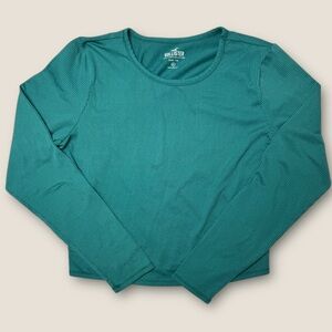 Hollister Teal Ribbed Baby Tee Size XL